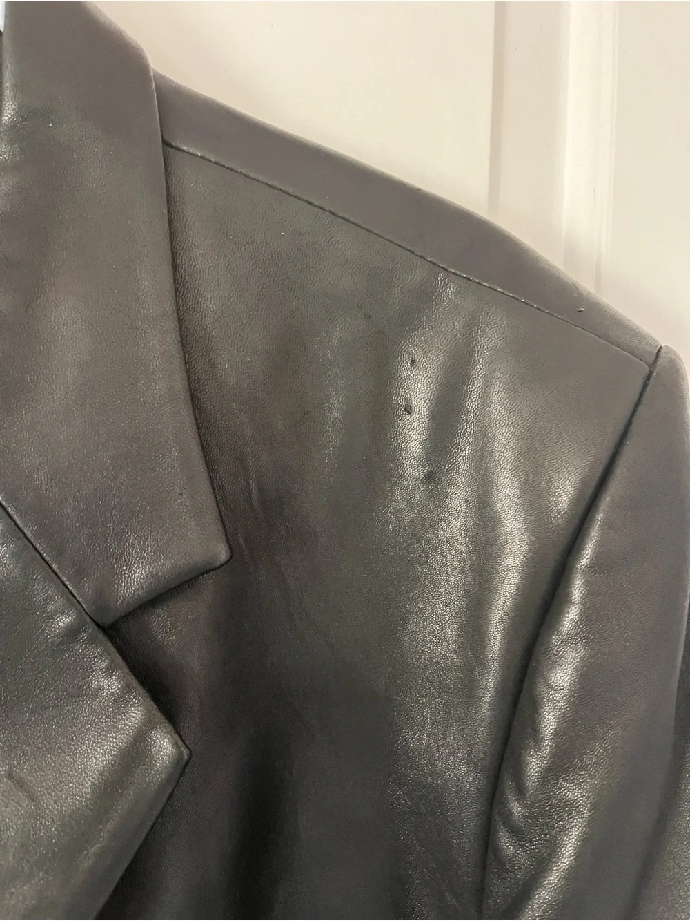 Rosleen Genuine Leather Black Blazer Jacket